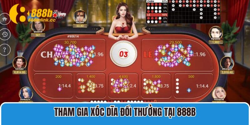 Tham gia xóc dĩa đổi thưởng tại 888B